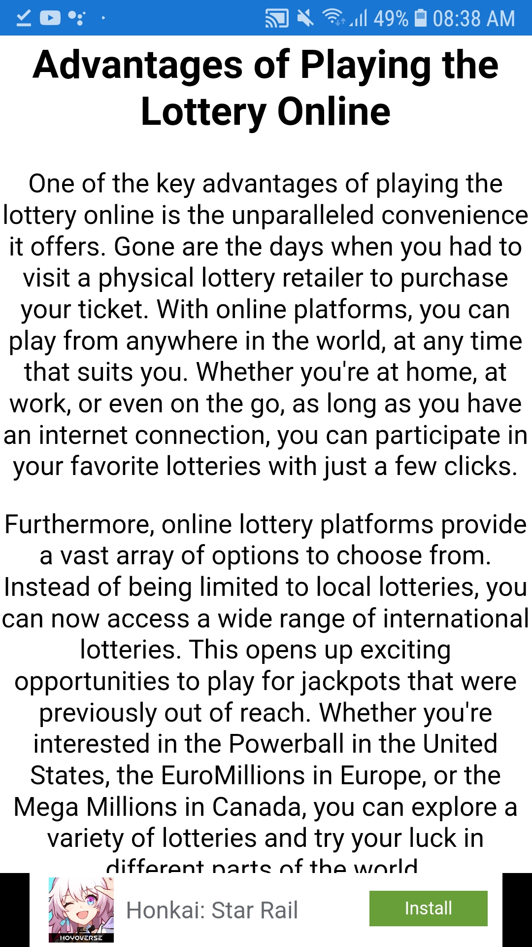 lottery online